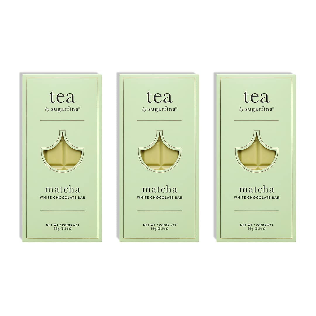 Matcha Tea White Chocolate Bar, Pack of 3