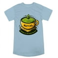 thumbnail image 1 of Matcha Teacup Green Is The New Women's Black Light Blue Night Shirt-Small, 1 of 2