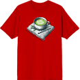 thumbnail image 1 of Matcha Teacup I Only Love My Bed and Matcha Red Adult Crew Neck Short Sleeve Shirt-Large, 1 of 6