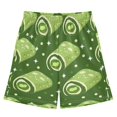 thumbnail image 1 of Matcha Towel Roll Pattern Athletic Shorts Breathable with Comfort Fit Drawstring Casual Sweatshorts X-Small, 1 of 9
