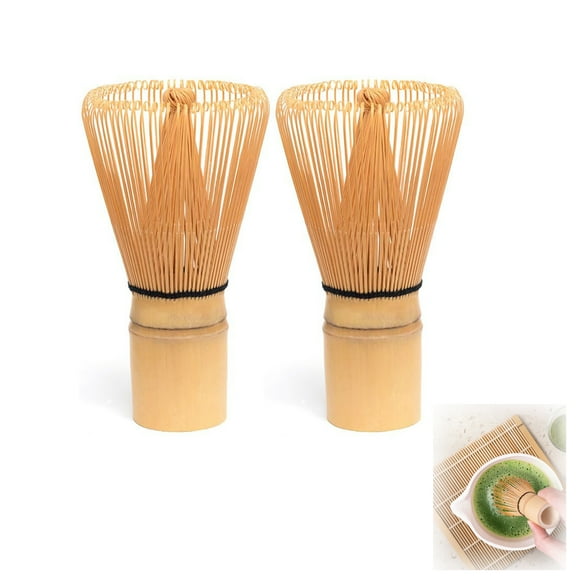 Matcha Whisk - 2-pack Bamboo matcha Whisk set, Handcrafted Traditional Japanese Chasen, 100-Prong Matcha Stirrer Wisk Mixer Brush for Authentic Matcha Tea Preparation
