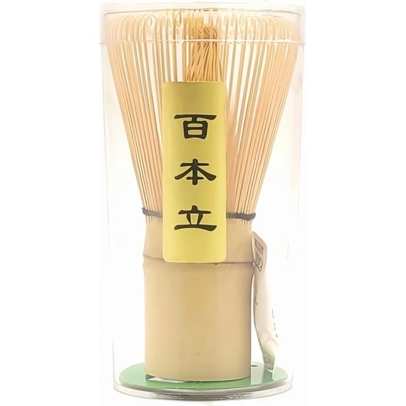 Matcha Whisk - Bamboo for Powder, Handcrafted Organic Traditional Japanese Chasen, 100-Prong Stirrer Wisk Mixer Brush Authentic Tea Preparation
