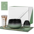 thumbnail image 1 of Matcha Whisk Set, 15oz Ceramic Matcha Set with Bowl and Bamboo Whisk, Scoop, (Chasen Holder) -Tea Towel, 5pcs Matcha Kit for Matcha Lovers, Sage Green, 1 of 9