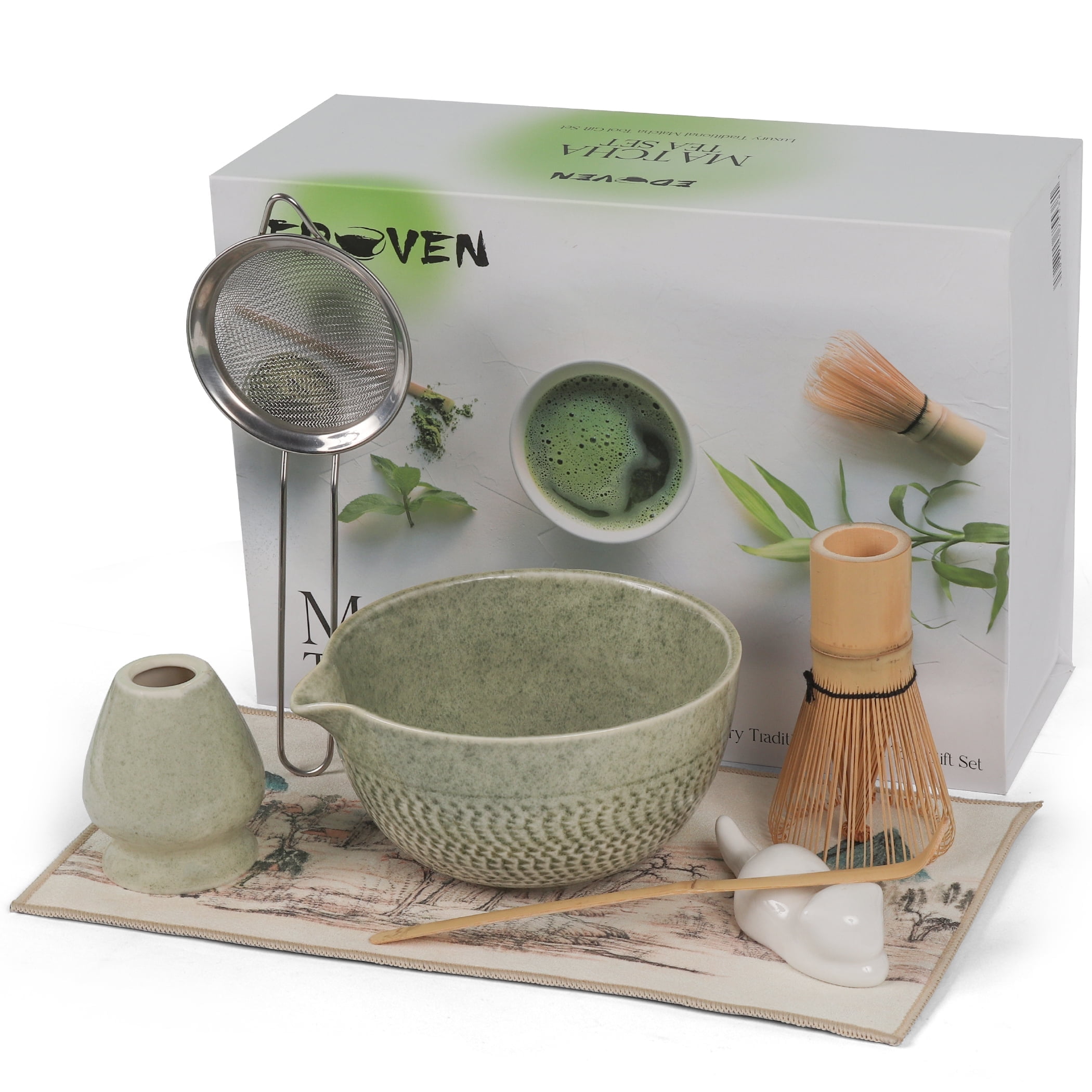 Matcha Whisk Set, 8-Piece Japanese Matcha Set - Ceremony Matcha Set with Matcha Sifter, Matcha Bowl, Whisk Holder, Matcha Whisk, Scoop & Magnetic Gift Box for Matcha Lovers - Matcha Kit - Walmart.com