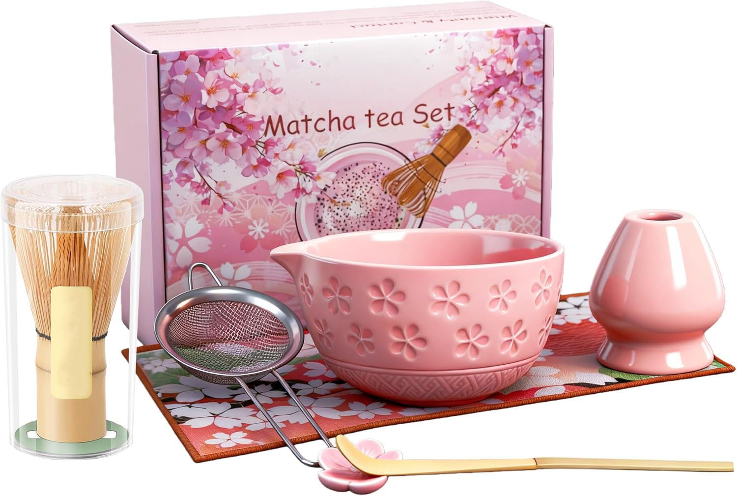 Matcha Whisk Set,Includes Matcha Bowl, Matcha Whisk and Holder, Bamboo ...