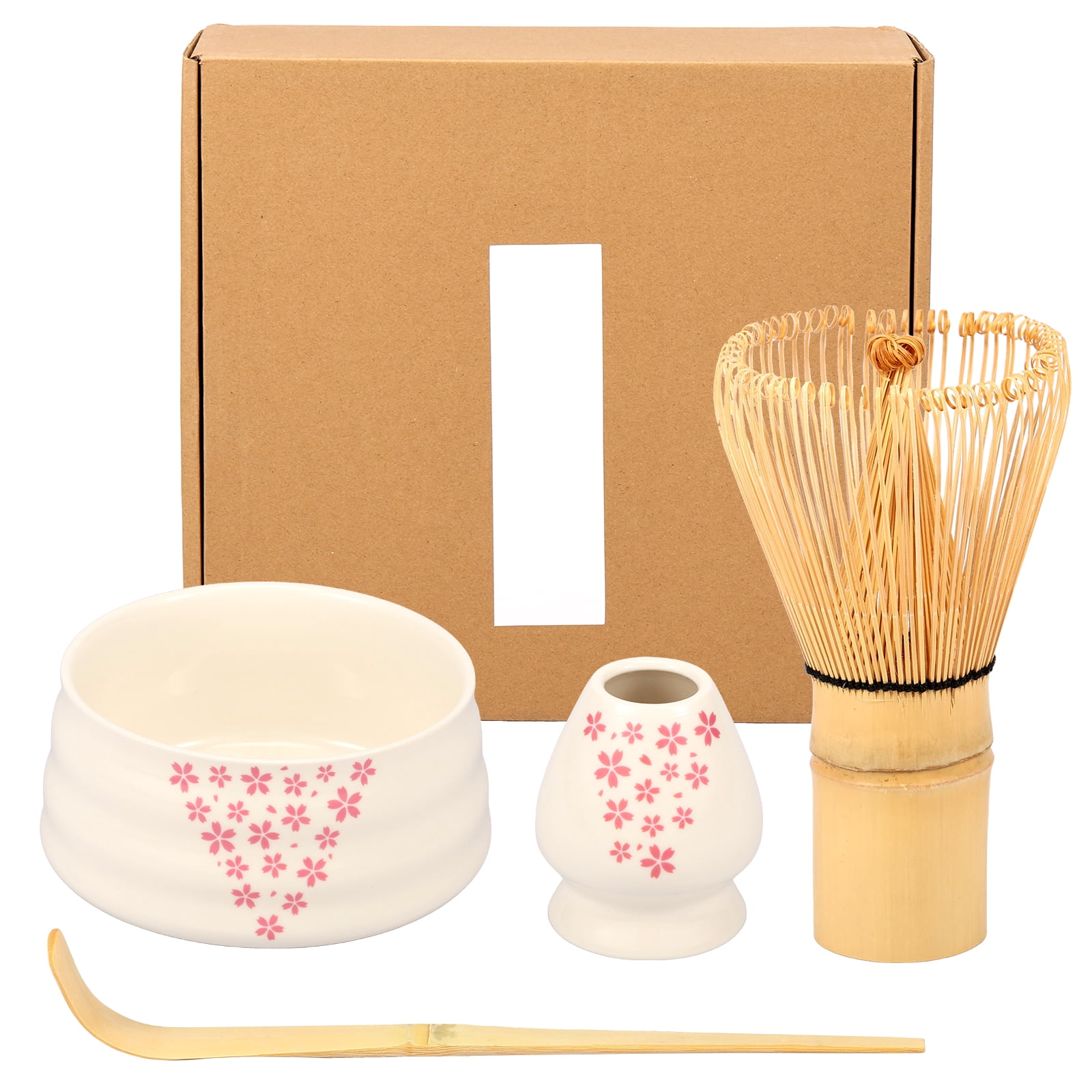 5-Piece Matcha Whisk Set – Bamboo Scoop, Sifter, Whisk & Holder | Complete DIY Matcha Making Kit