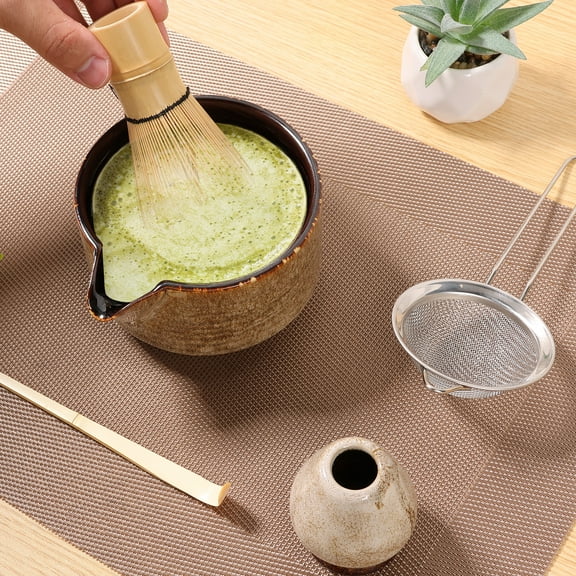 Matcha Whisk Set Safe Japanese Matcha Tea Making Tools Kit Elegant Matcha Bowl Matcha Whisk Holder Set Sturdy Matcha Whisk Holder Matcha Scoop Kit for Tea Lovers