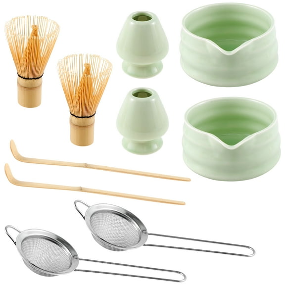 Matcha Whisk Set Solid Matcha Kit Stable Green Match Kit Relaxing Matcha Whisk and Bowl Set Safe Bamboo Matcha Whisk with Bowl for Tea Making