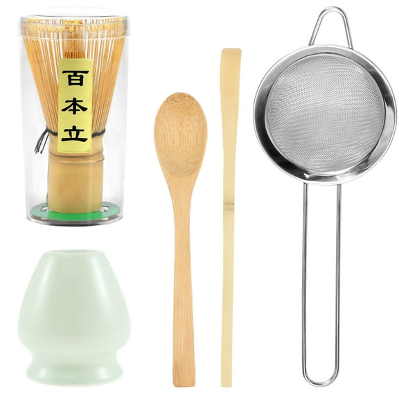 Matcha Whisk Set-Stainless Steel Sifter,Matcha Whisk,Matcha Sifter,Scoop (Chashaku),Matcha Spoon - The Perfect Matcha Kit for Matcha Tea Ceremony