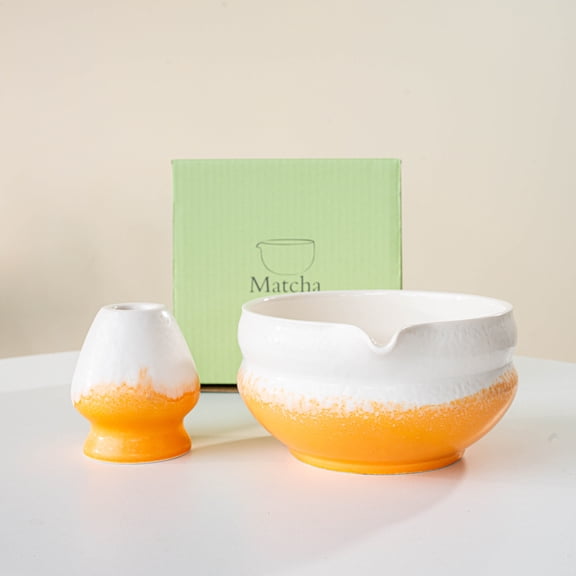 Matcha Whisk Set with Handmade Jade Chawan, Holde Traditional Japanese Matcha Kit for Matcha Lovers & Mindful Rituals