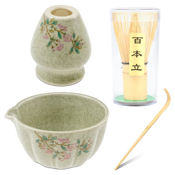 Matcha Whisk and Bowl Kit with Holder Sturdy Elegant Versatile Japanese Tea Making Kit Easy to Clean Matcha Whisk Set for Tea Lovers