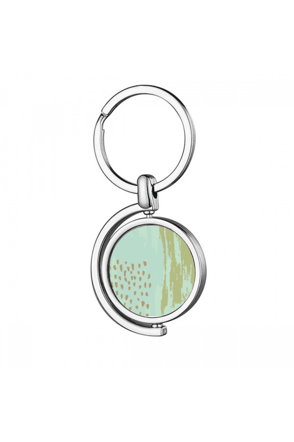 Matcha s Art Pattern Rotating Keychain Metal Keyring Holder