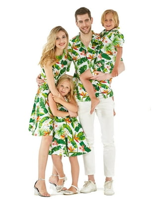  Matching Father Son Hawaiian Luau Outfit Men Shirt Boy Shirt  Cream Rafelsia S-10 : Clothing, Shoes & Jewelry