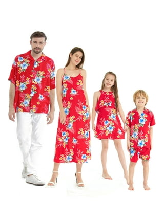 Matching Hawaiian Outfits Family