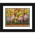 thumbnail image 1 of Matcham, Marcia 24x19 Black Ornate Wood Framed with Double Matting Museum Art Print Titled - Roosters en Place II, 1 of 4