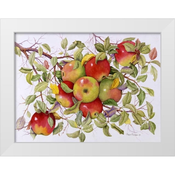 Matcham, Marcia 24x19 White Modern Wood Framed Museum Art Print Titled - Apples