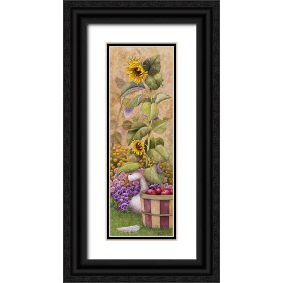 Matcham, Marcia 9x18 Black Ornate Wood Framed with Double Matting Museum Art Print Titled - Garden March I