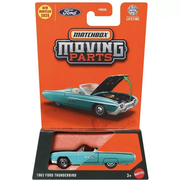 Matchbox 1963 Ford Thunderbird Moving Parts New 2025