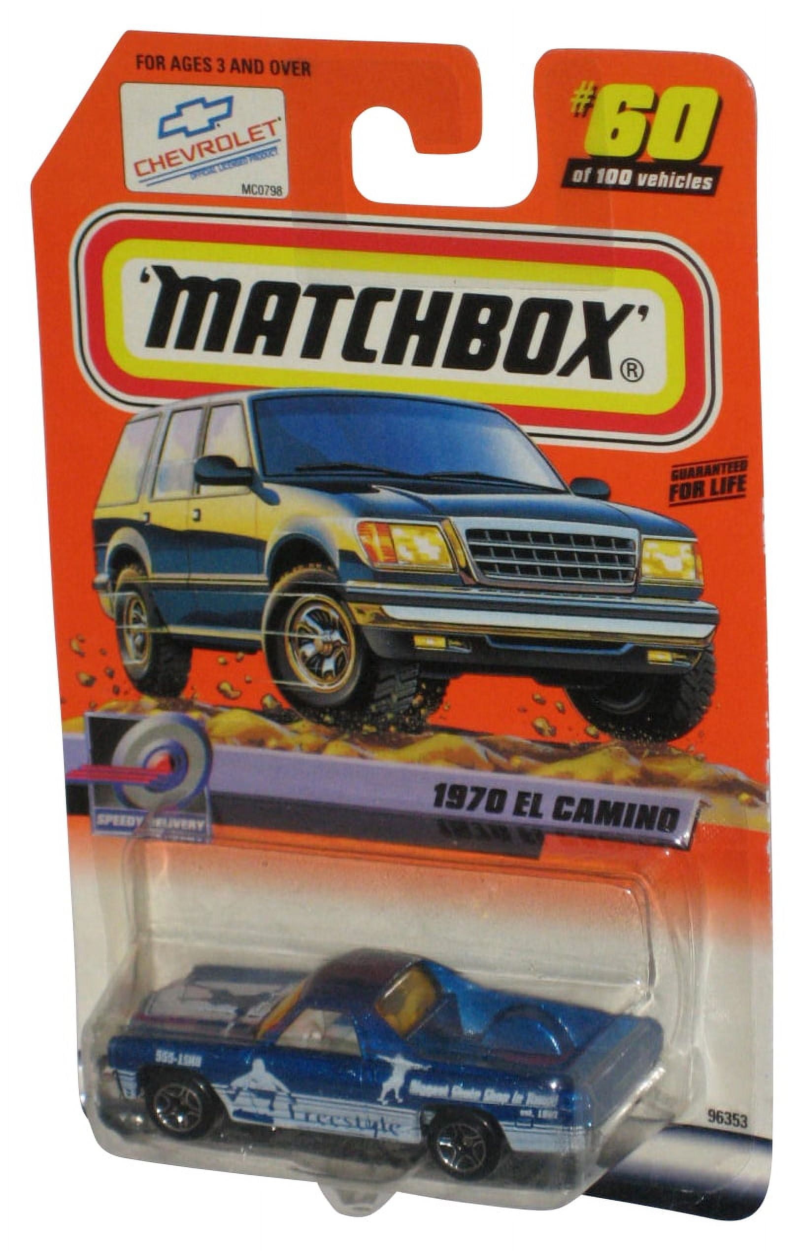 Matchbox 1970 El Camino (1999) Mattel Speedy Delivery Blue Toy Car 