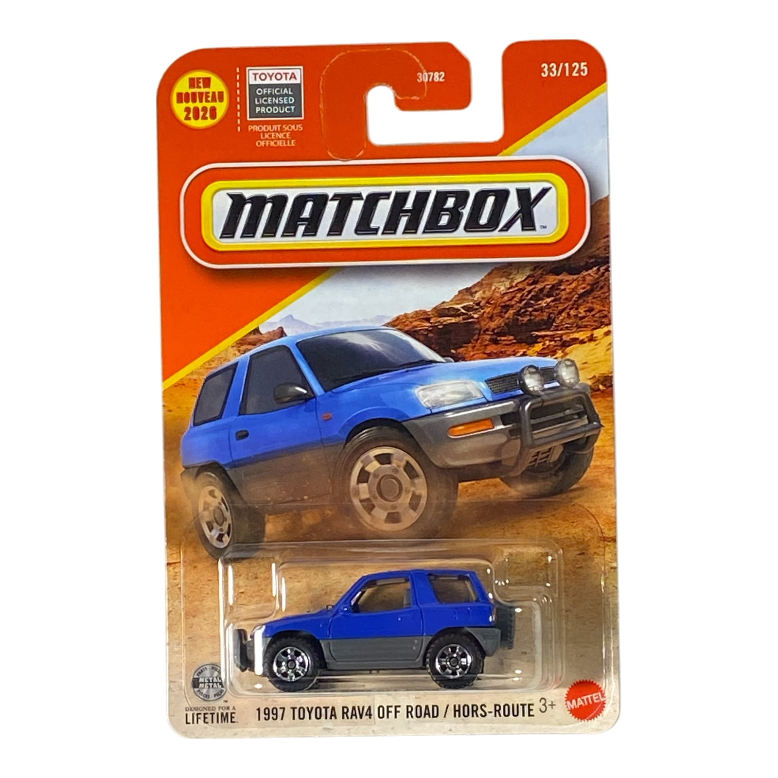 Matchbox, Toyota RAV4 Off Road, 1997, 1:64 scale blue diecast