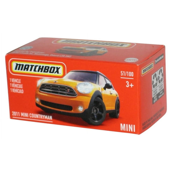 Matchbox 2011 Mini Countryman (2020) Mattel Orange Power Grabs Box Toy Car 51/100