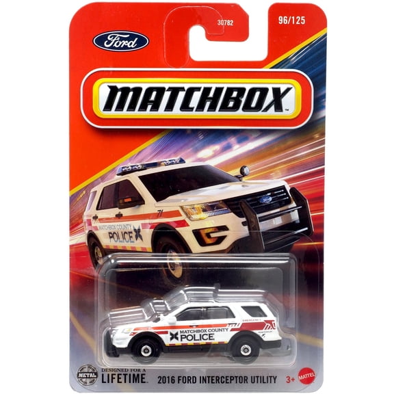 Matchbox 2016 Ford Interceptor Utility Diecast Car (Matchbox County Police)