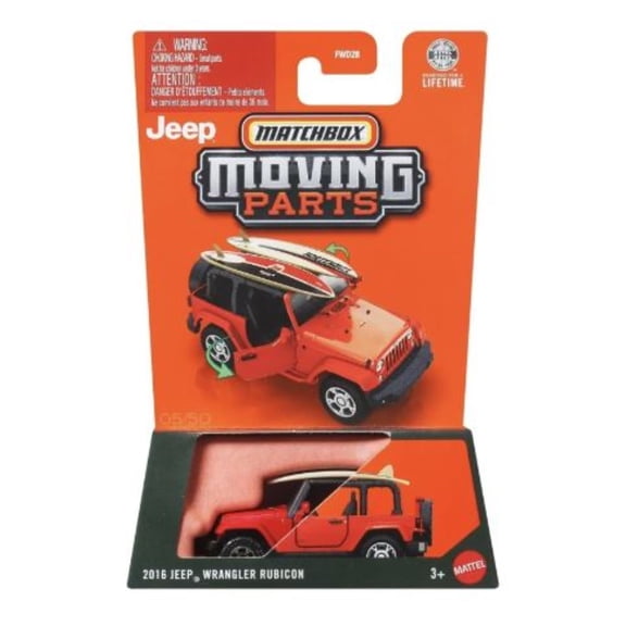 Matchbox 2016 Jeep Wrangler Rubicon Moving Parts New 2026