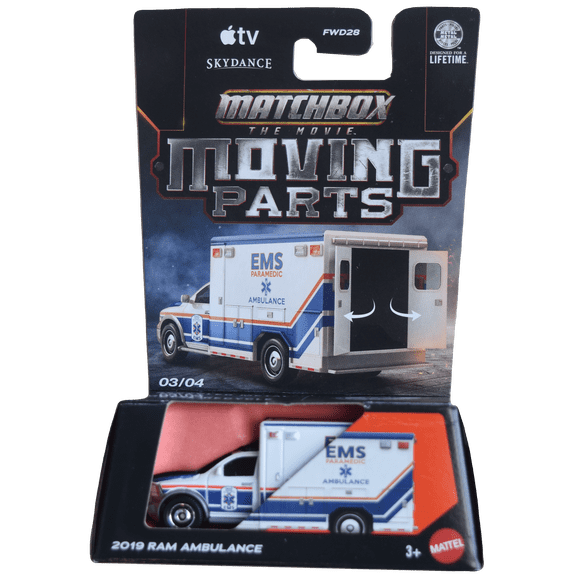 Matchbox 2019 Ram Ambulance Moving Parts 3/4