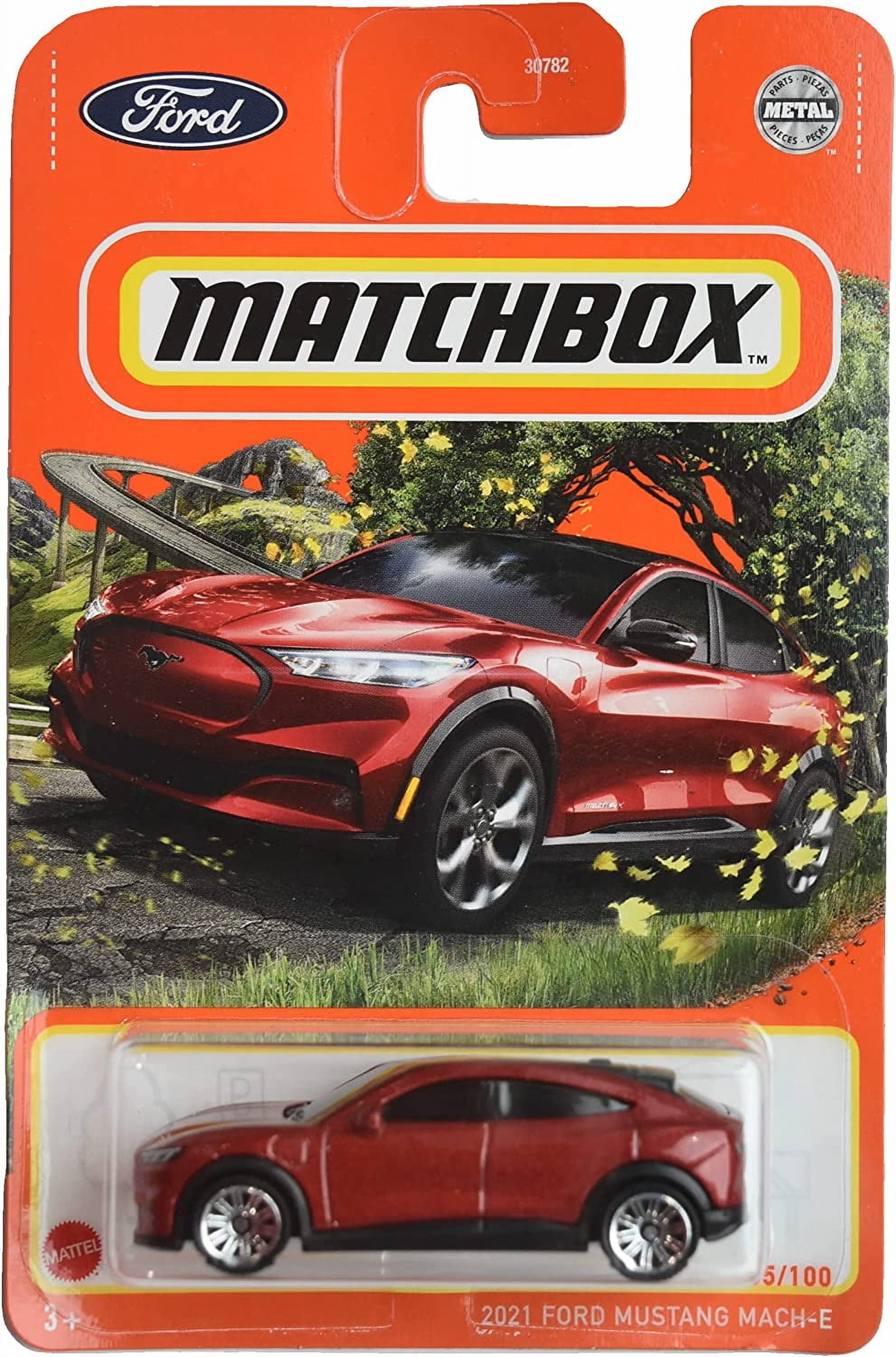 Matchbox 2021 Ford Mustang Mach-E, Red, 1:64 Scale Die-Cast Metal