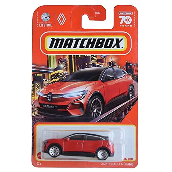 Matchbox 2022 Renault Megane Red Car, 70 Years Special Edition 100/100 - Die-cast Vehicle