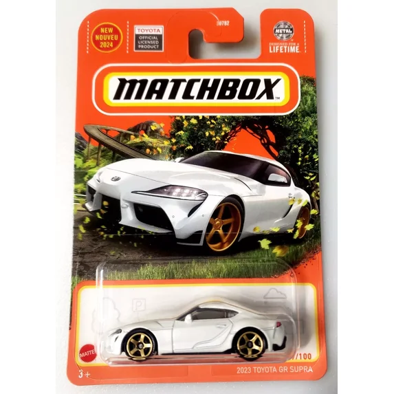 Matchbox 2023 Toyota GR Supra Diecast Vehicle, 1:64 Scale, White, 39/100