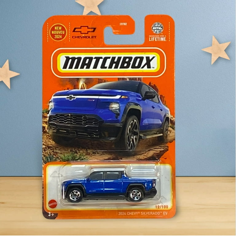 Matchbox 2024 Chevrolet Silverado EV Pickup Truck Toy Blue Diecast