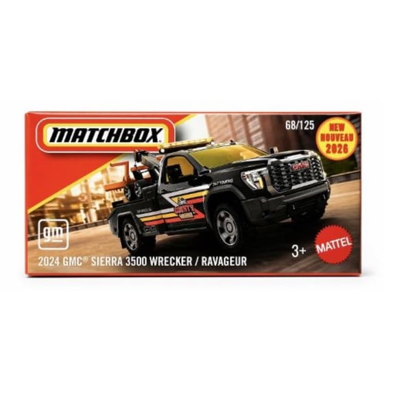 Matchbox 2024 GMC Sierra 3500 Wrecker Power Grabs New 2026
