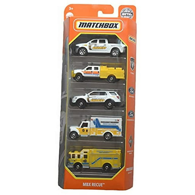 Matchbox MBX Recue II 5 Pack Die-Cast Car Set - Walmart.com