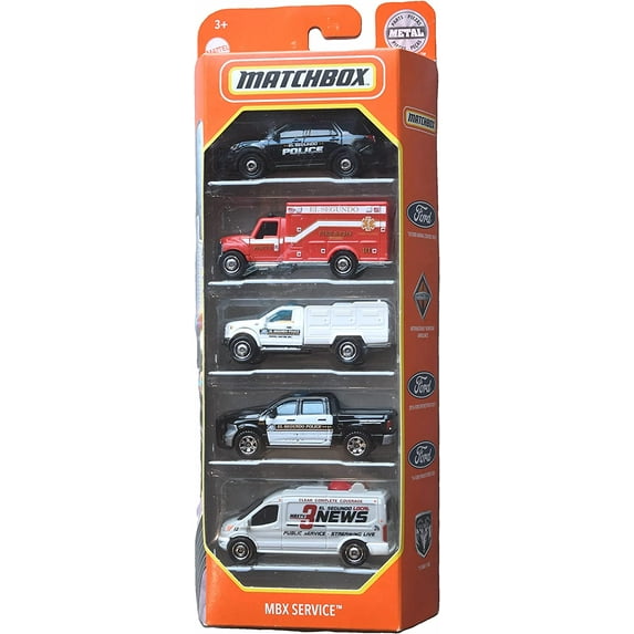 Matchbox 5-Pack 2022 MBX Service