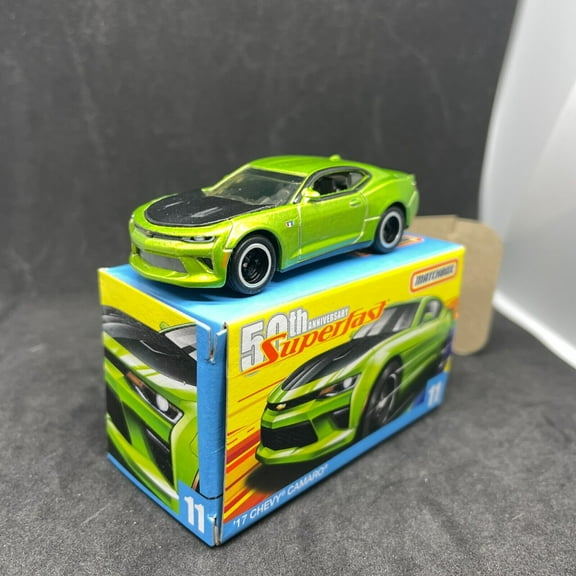 Matchbox 50th Anniversary Superfast '17 Chevy Camaro Green Diecast Vehicle