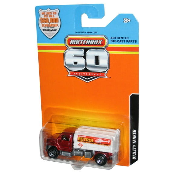 Matchbox 60th Airport Petrol (2012) White & Red Utility Tanker Toy