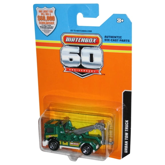 Matchbox 60th Anniversary (2012) Green Urban Tow Truck Toy