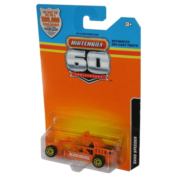 Matchbox 60th Beach Patrol (2012) Orange Sand Speeder Toy Car