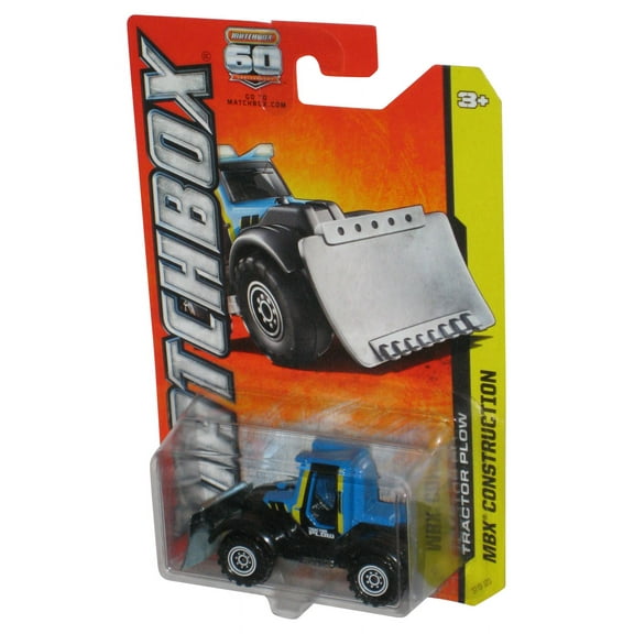 Matchbox 60th MBX Construction (2012) Blue & Black Tractor Plow Toy 37/120