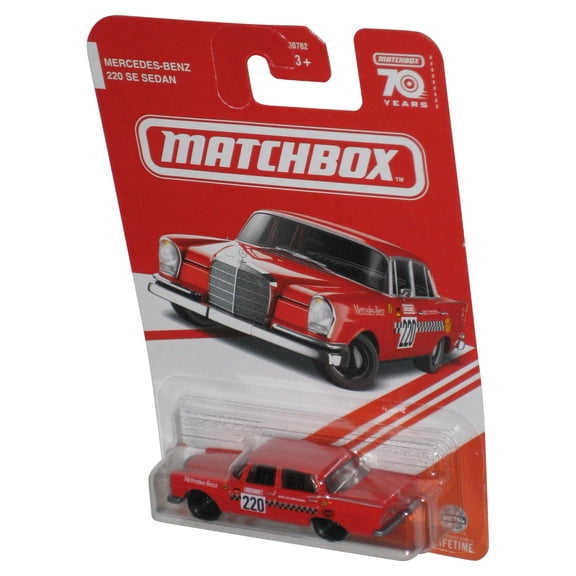 Matchbox 70 Years Mercedes-Benz 220 SE Sedan (2023) Mattel Red Toy Car