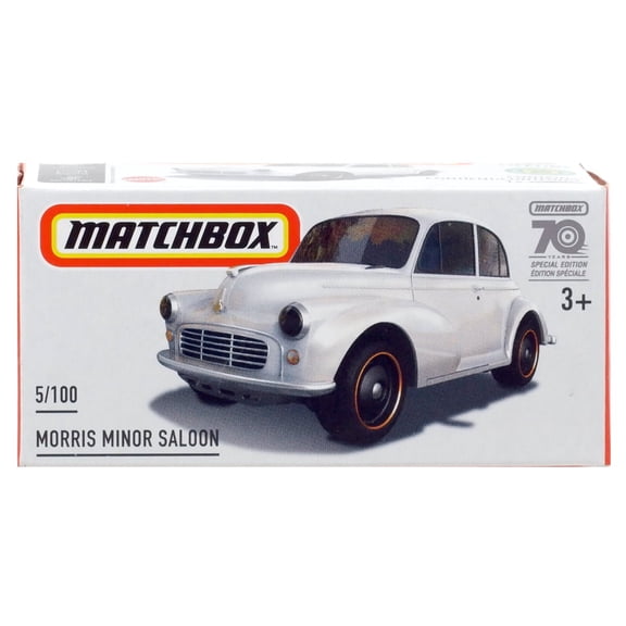 Matchbox 70th Anniversary Morris Minor Saloon Diecast Car (White)