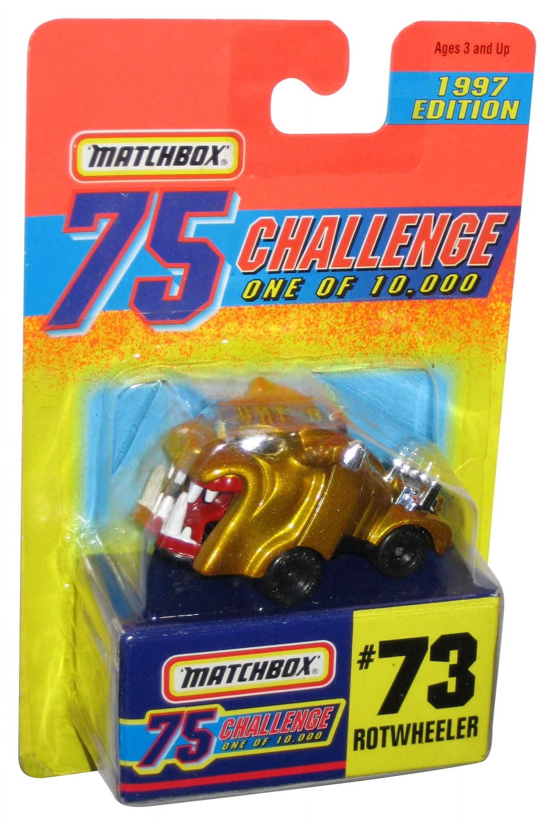 Matchbox 75 Challenge (1997) Mattel Gold Rotwheeler Dog Toy Car #73 ...