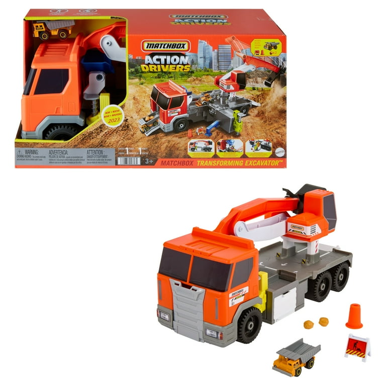 Matchbox Action Drivers Matchbox Transforming Excavator, Toy