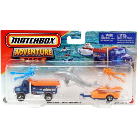 Matchbox Adventure Pack Rapids Rescue / MBX Jet Ski Trailer (Version 2)