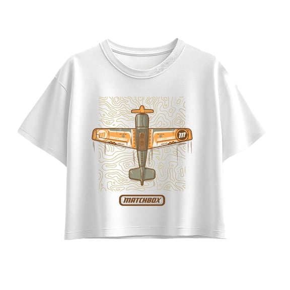 Matchbox - Airplane Map - Youth Girls Boxy T-Shirt