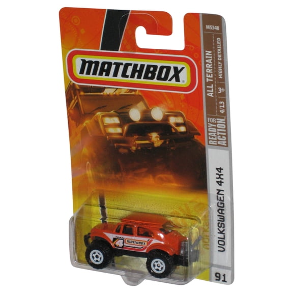 Matchbox All Terrain 4/13 (2008) Orange Volkswagen 4x4 Toy Vehicle #91