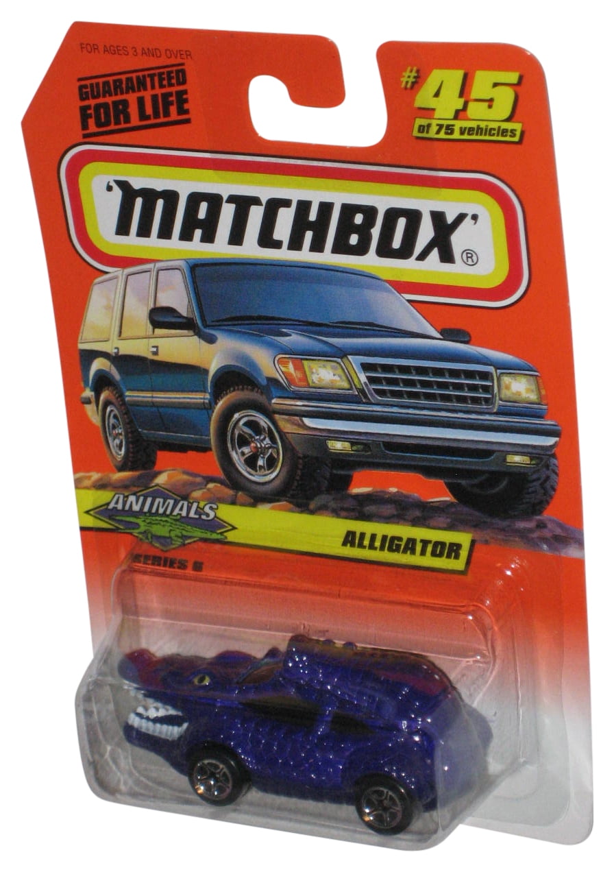 Matchbox Animals Series 6 (1997) Alligator Purple DieCast Toy Car 45/