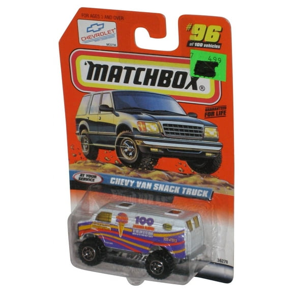Matchbox At Your Service (1998) Chevy Van Snack Truck Toy #96/100