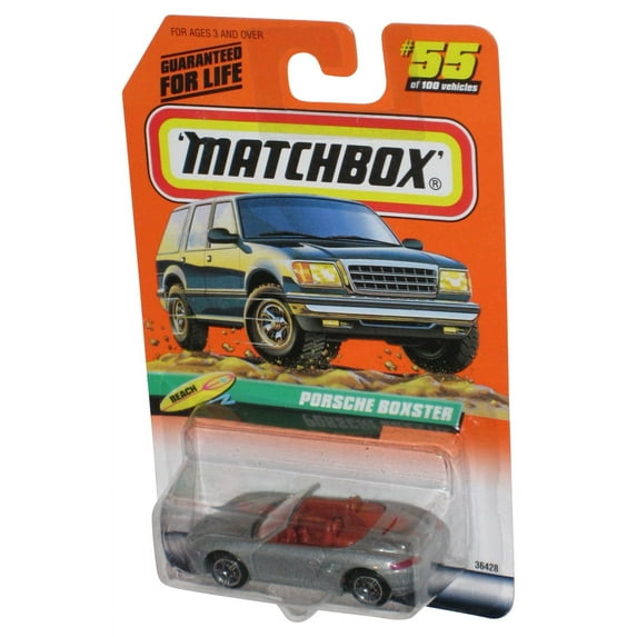 Matchbox Beach (1998) Porsche Boxter Toy Car #55/100 - (Dented Plastic)